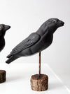 vintage crow decoys pair