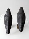 vintage crow decoys pair