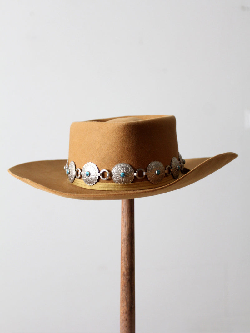 vintage Westchester concho belt western hat
