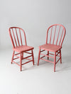 antique pink spindle back chairs pair