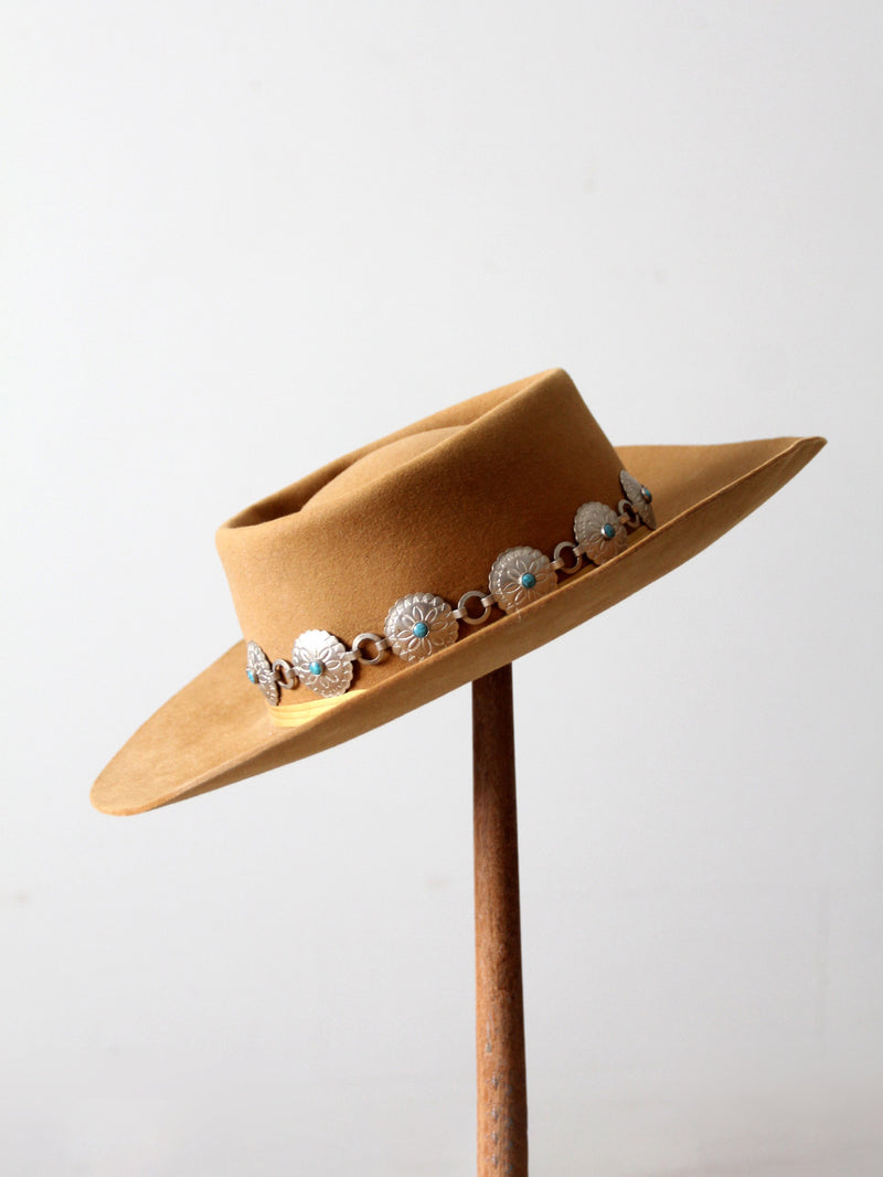 vintage Westchester concho belt western hat