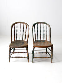 antique Windsor chair pair