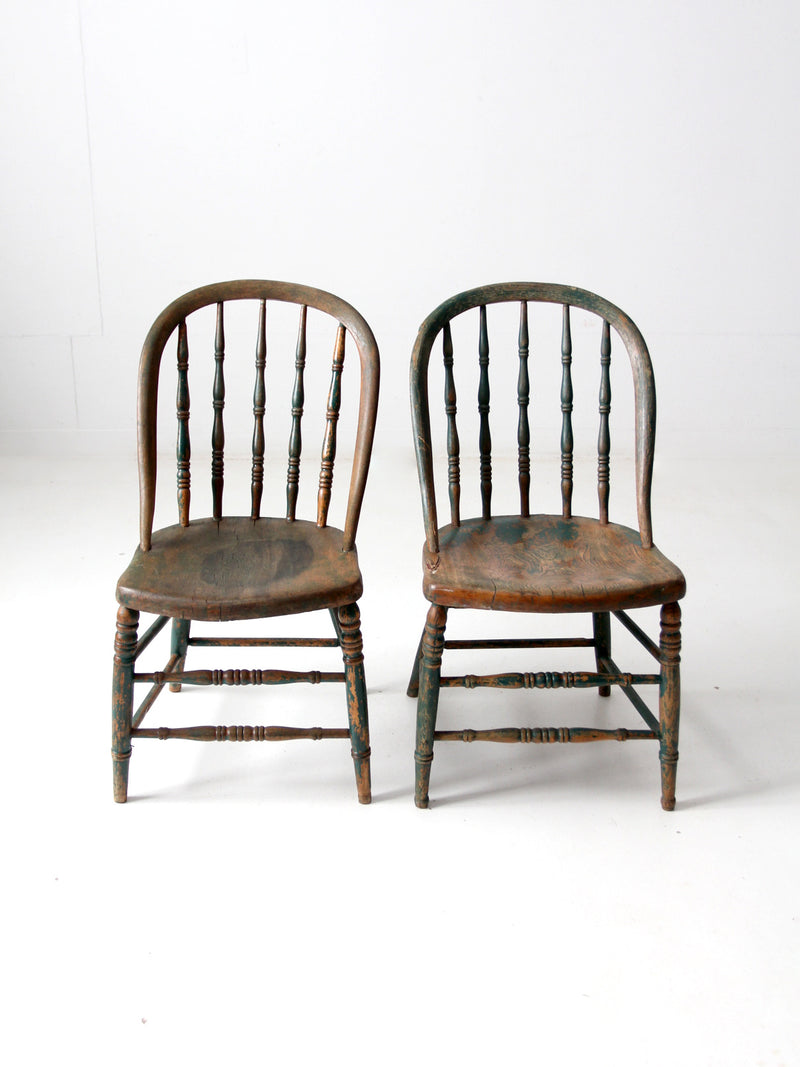 antique Windsor chair pair