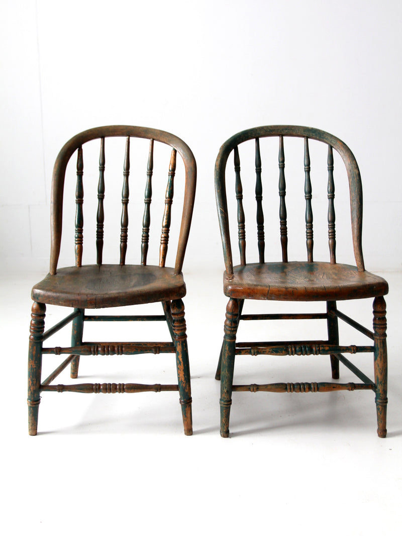 antique Windsor chair pair