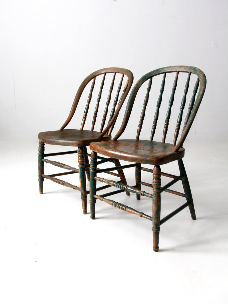 antique Windsor chair pair