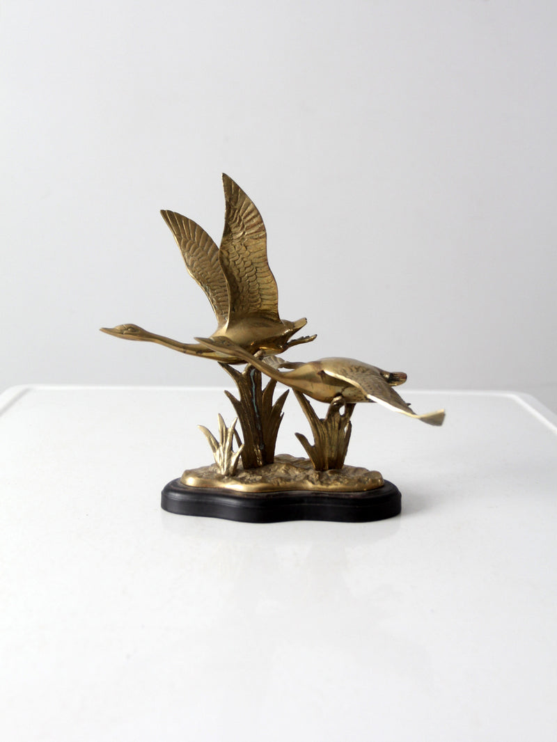 vintage brass birds sculpture