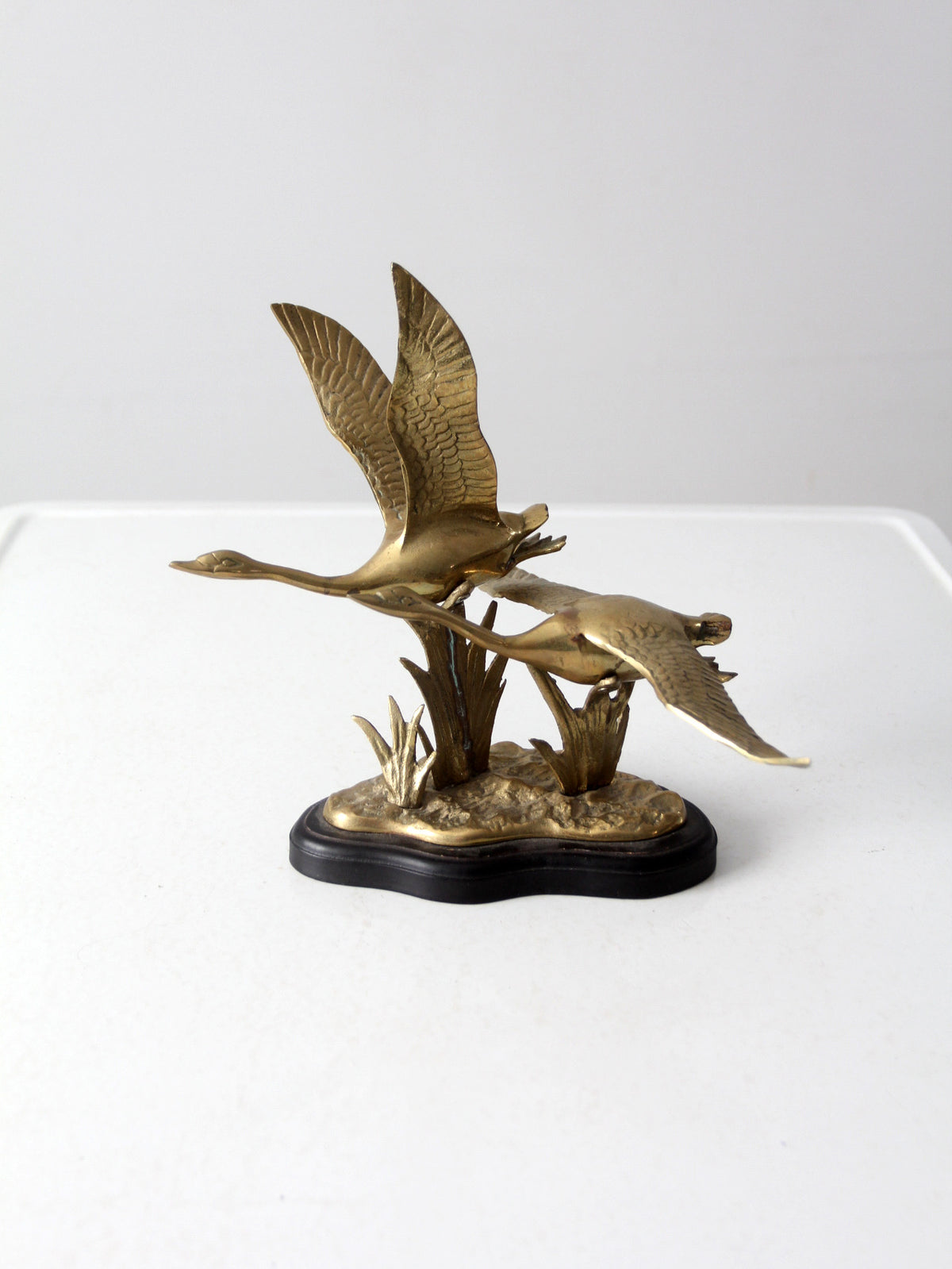 vintage brass birds sculpture