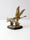 vintage brass birds sculpture