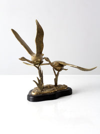 vintage brass birds sculpture