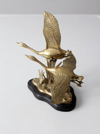 vintage brass birds sculpture