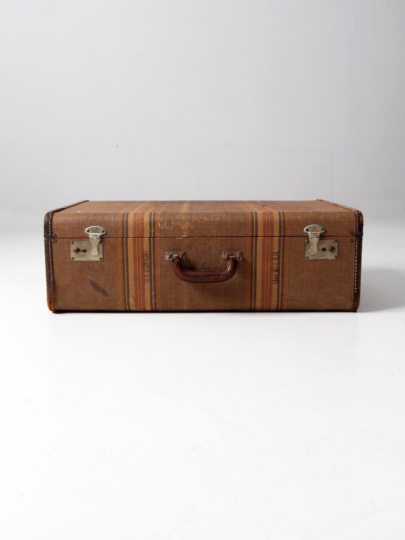 vintage striped luggage