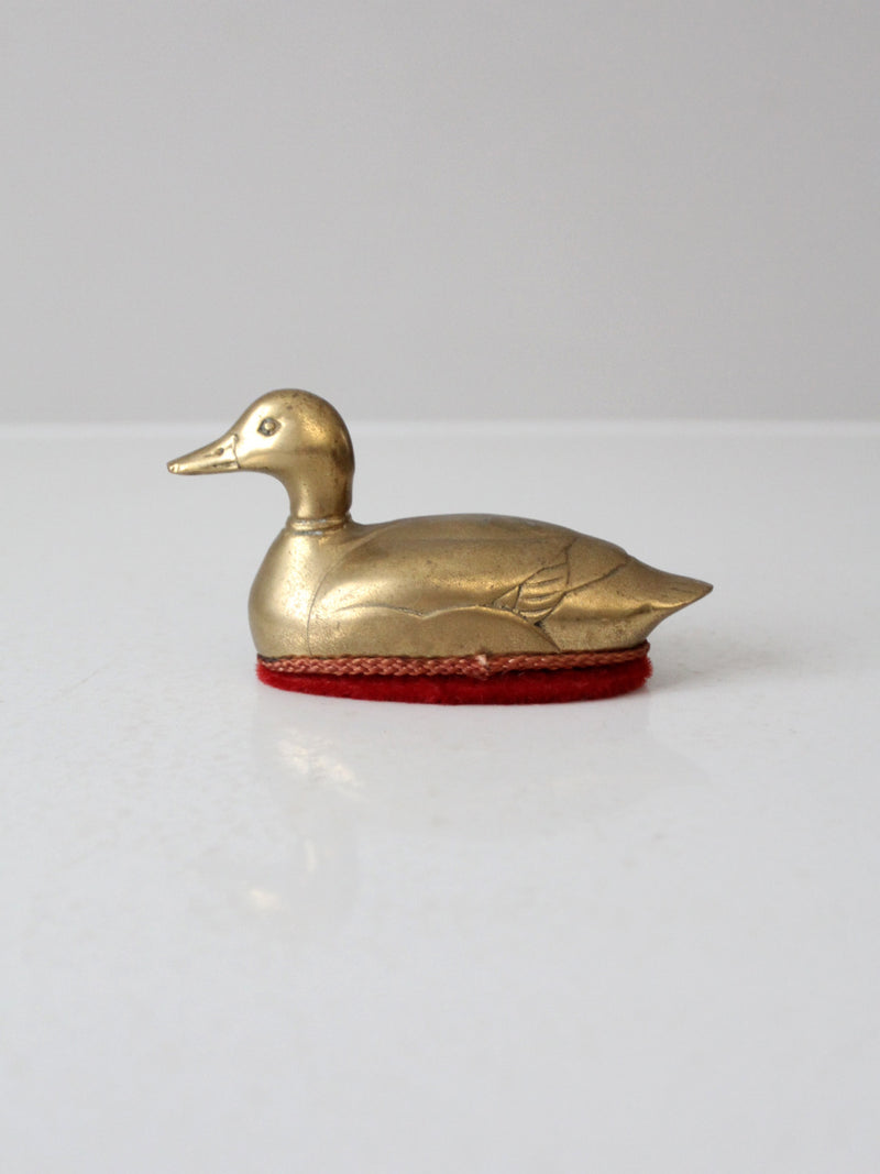 mid century brass duck lint brush
