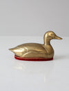 mid century brass duck lint brush