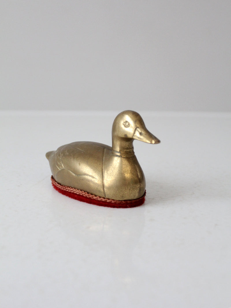 mid century brass duck lint brush