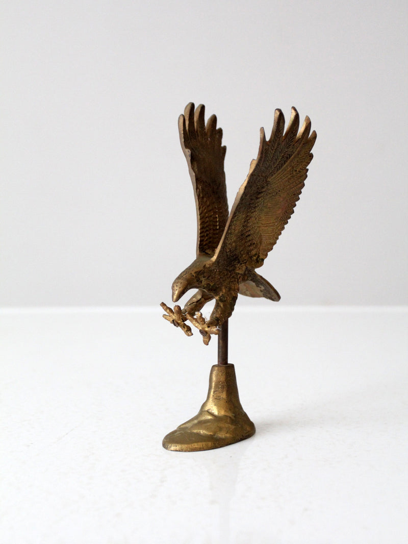 vintage brass eagle statue