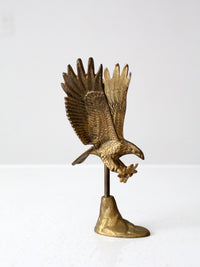 vintage brass eagle statue