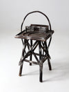 antique Adirondack side table
