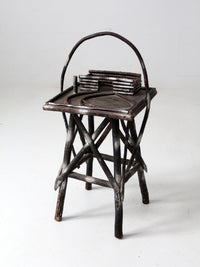 antique Adirondack side table