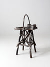 antique Adirondack side table