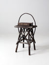 antique Adirondack side table