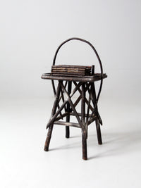 antique Adirondack side table