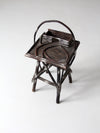 antique Adirondack side table