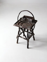 antique Adirondack side table
