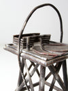 antique Adirondack side table
