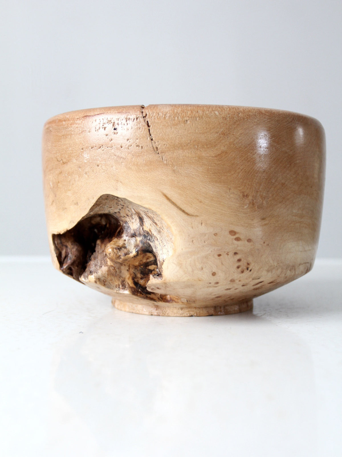 vintage burl wood bowl