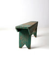 antique green farmhouse bench