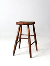antique saddle seat wooden stool