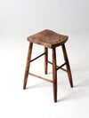 antique saddle seat wooden stool