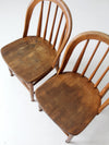 antique bow back spindle chairs pair