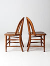 antique bow back spindle chairs pair