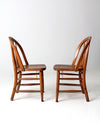 antique bow back spindle chairs pair