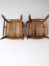 antique bow back spindle chairs pair