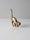 mid-century brass cat