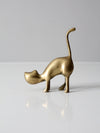 mid-century brass cat