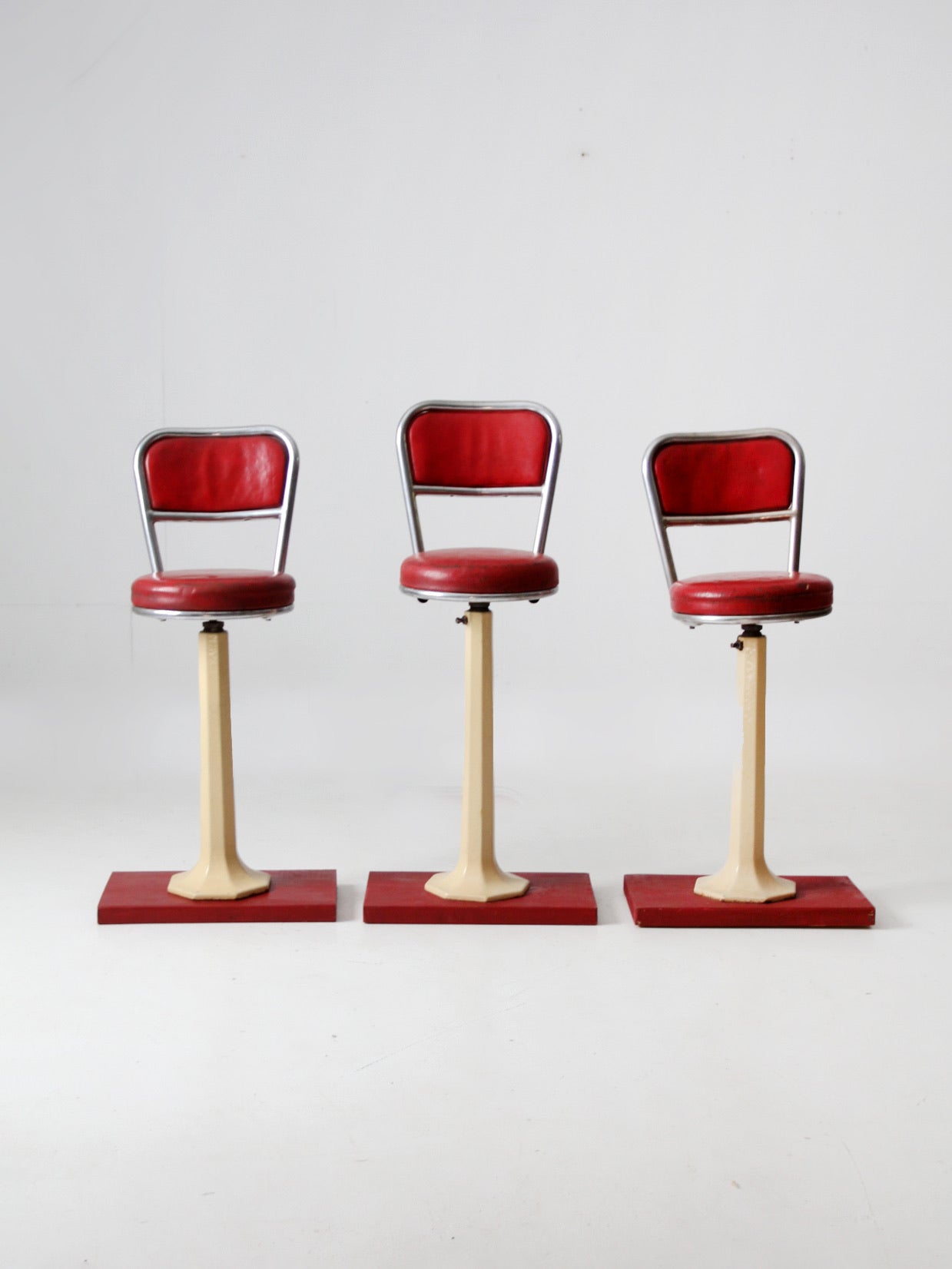 antique soda fountain counter stools set of – 86 Vintage