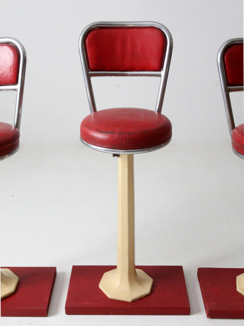 antique soda fountain counter stools set of 3