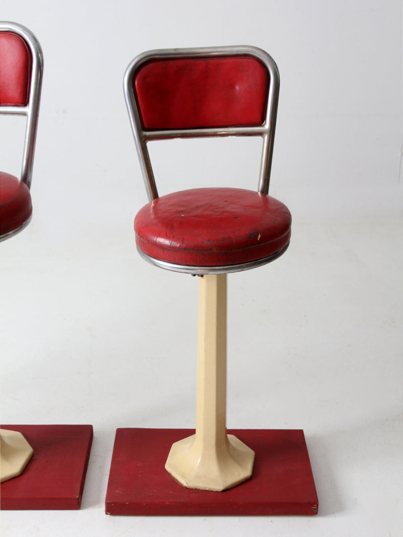 antique soda fountain counter stools set of 3