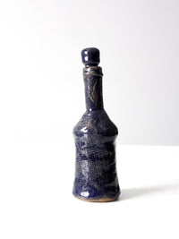 vintage studio pottery bottle