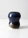 vintage studio pottery blue vase