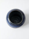 vintage studio pottery blue vase