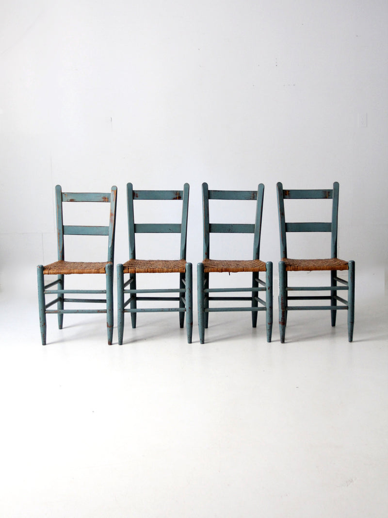 antique woven seat chairs set of 4