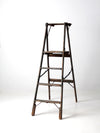 vintage wood platform ladder