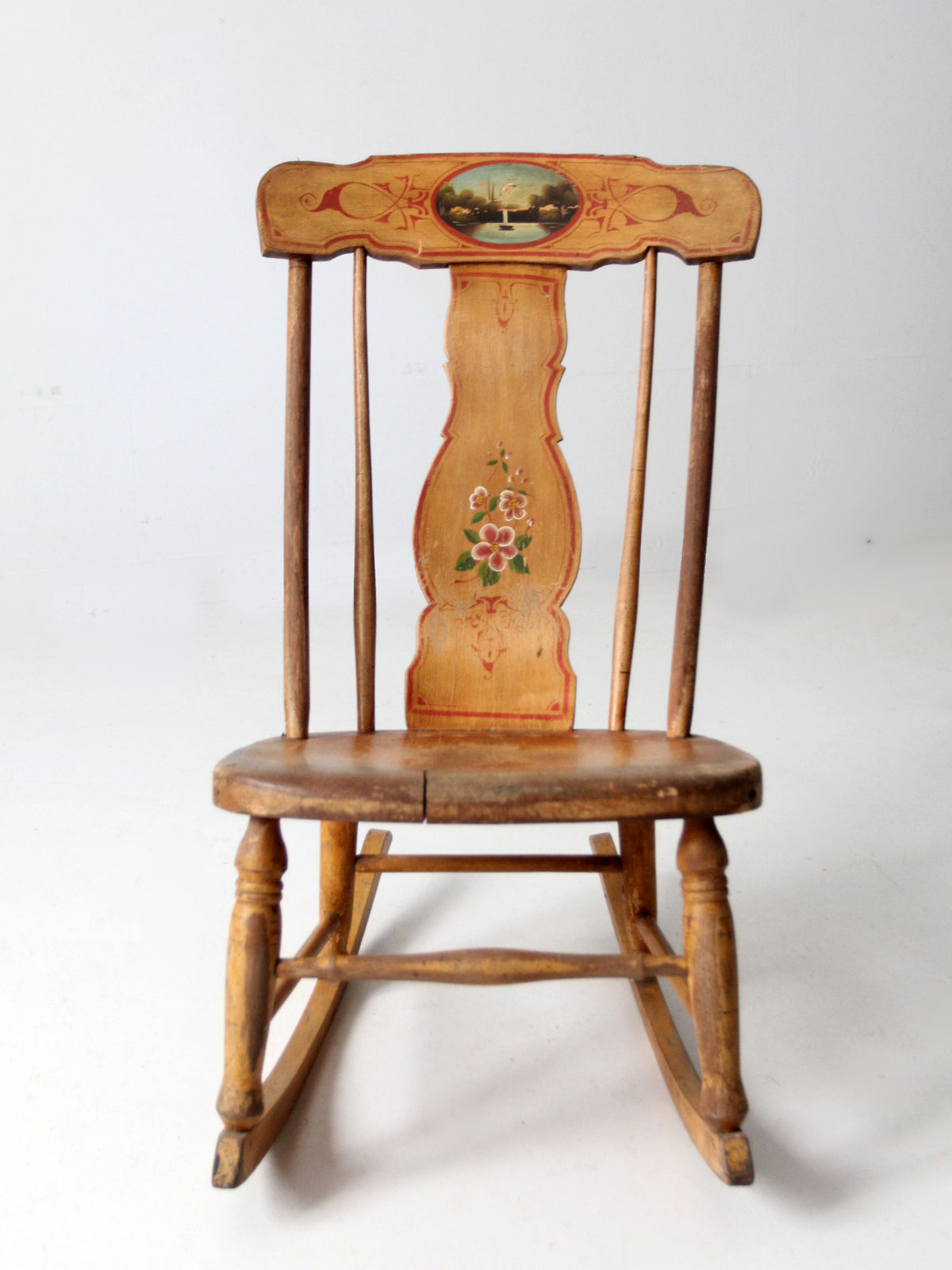 antique painted rocking chair
