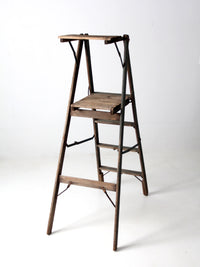 vintage wood platform ladder