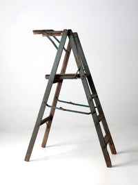 vintage wood platform ladder