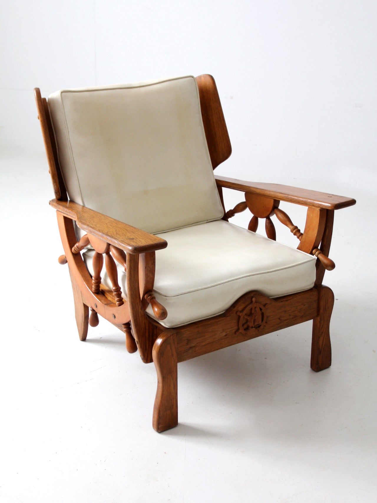mid century nautical theme lounge chair